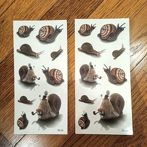 Temporary Tattoos Snail 3D